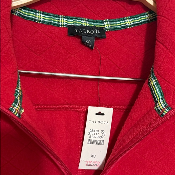 Talbots Red fleece Jacket - Picture 4 of 5